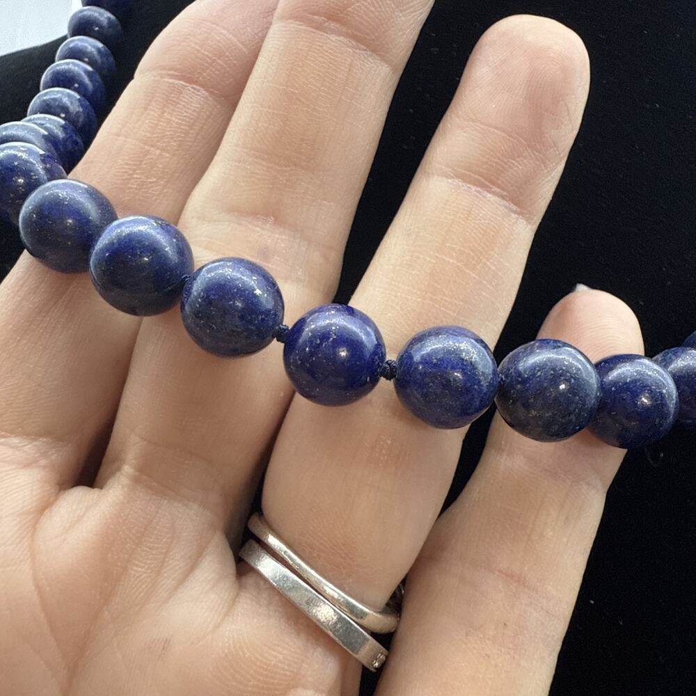 Lucas Lameth Luc Blue Gemstone Sterling Silver Necklace Adjustable